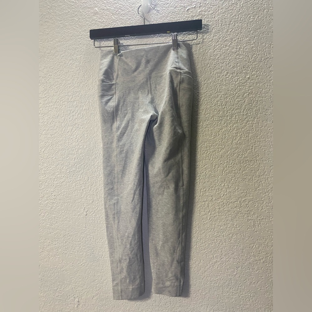 Athleta Girl Black and  Heather Gray Leggings high rise L/12 - Picture 8 of 11